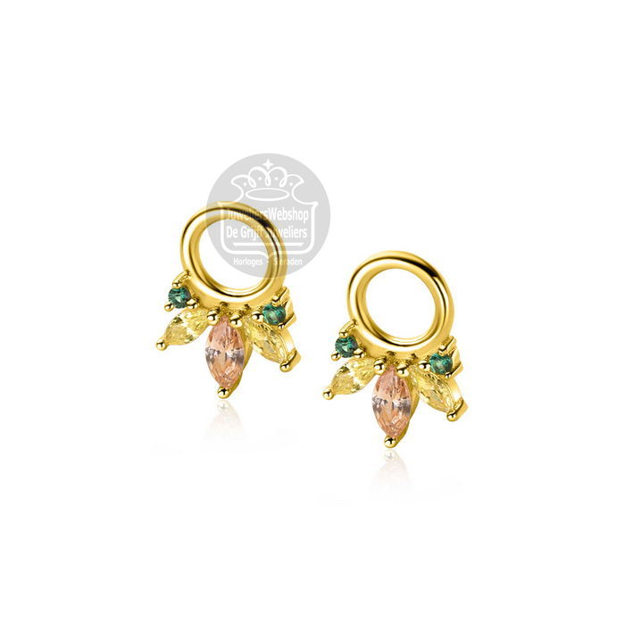 Zinzi Creoolhanger ZICH2633GC Zirkonia verguld - Afbeelding 2