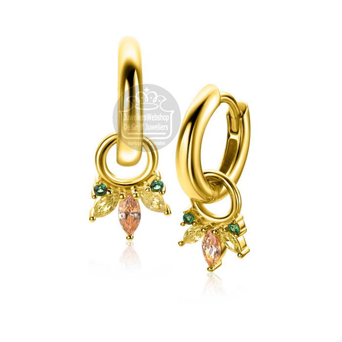 Zinzi Creoolhanger ZICH2633GC Zirkonia verguld - Afbeelding 3