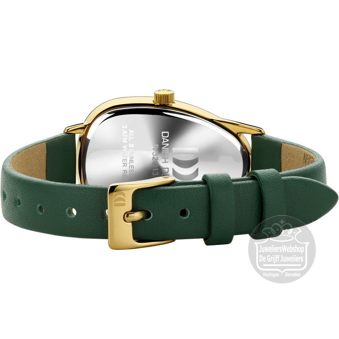Danish Design Fjordsten horloge IV32Q1306 Goldplated groen - Afbeelding 3