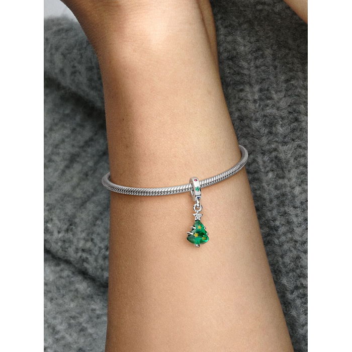 Pandora Bedel Silver Sprankelende Kerstboom Charm 792983C01 - Afbeelding 4