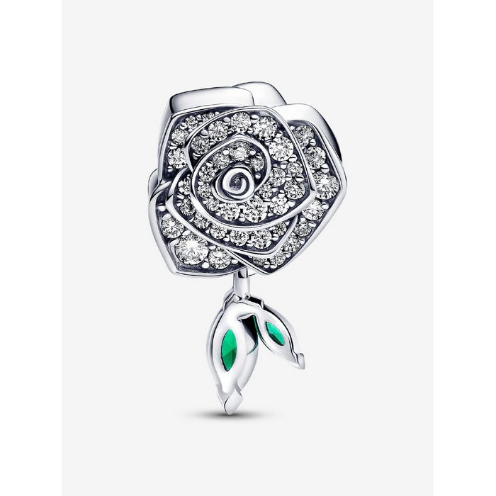 Pandora Bedel Silver Sprankelende Roos In Bloei Charm 793201C01 - Afbeelding 4