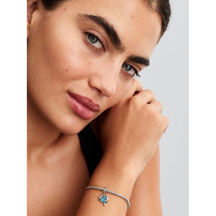 Pandora Bedel Silver Blauwe Muranoglas Dolfijnen Charm 793924C01 - Afbeelding 4