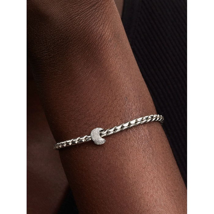 Pandora Bedel Silver Getextureerde Mini Maan Charm 794054C00 - Afbeelding 3