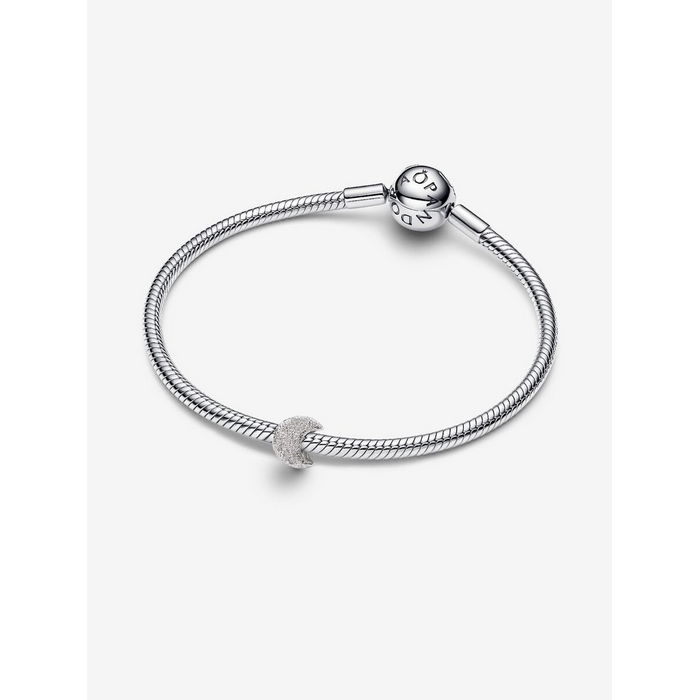 Pandora Bedel Silver Getextureerde Mini Maan Charm 794054C00 - Afbeelding 4