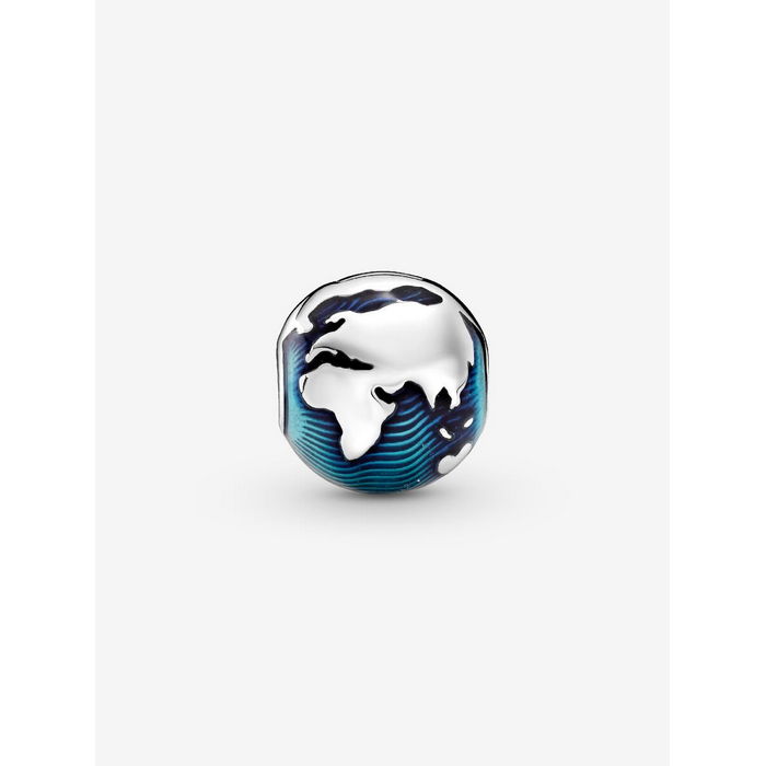 Pandora Clip Silver Blauwe Wereldbol 799429C01 - Afbeelding 4