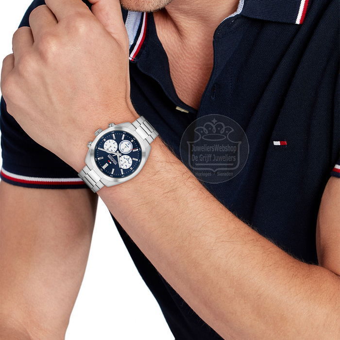 Tommy Hilfiger Horloge TH1710722 Hudson Blauw - Afbeelding 4