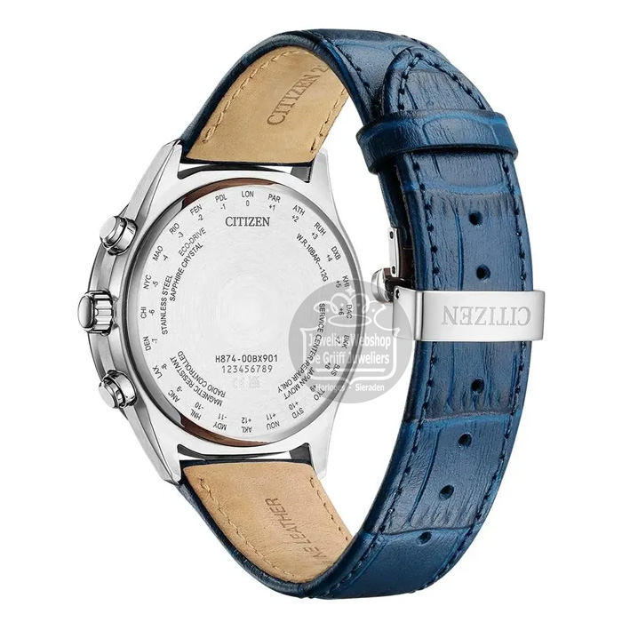 Citizen Radio Controlled BY1030-09A Moonphase Horloge Blauw - Afbeelding 3