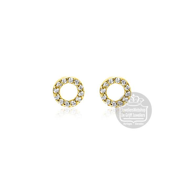 Zinzi Gold ZGO550 Oorknopjes Goud Cirkel - Afbeelding 3