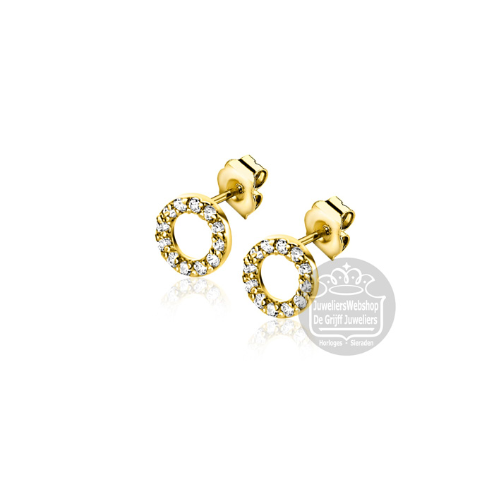 Zinzi Gold ZGO550 Oorknopjes Goud Cirkel - Afbeelding 4