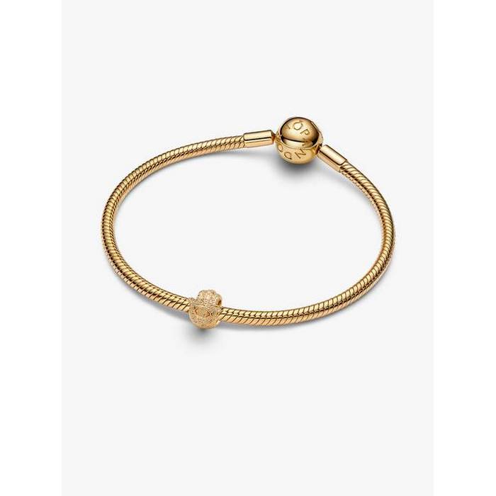 Pandora Bedel Goldplated Getextureerde Mini Hand Van Fatima Charm 764042C00 - Afbeelding 3