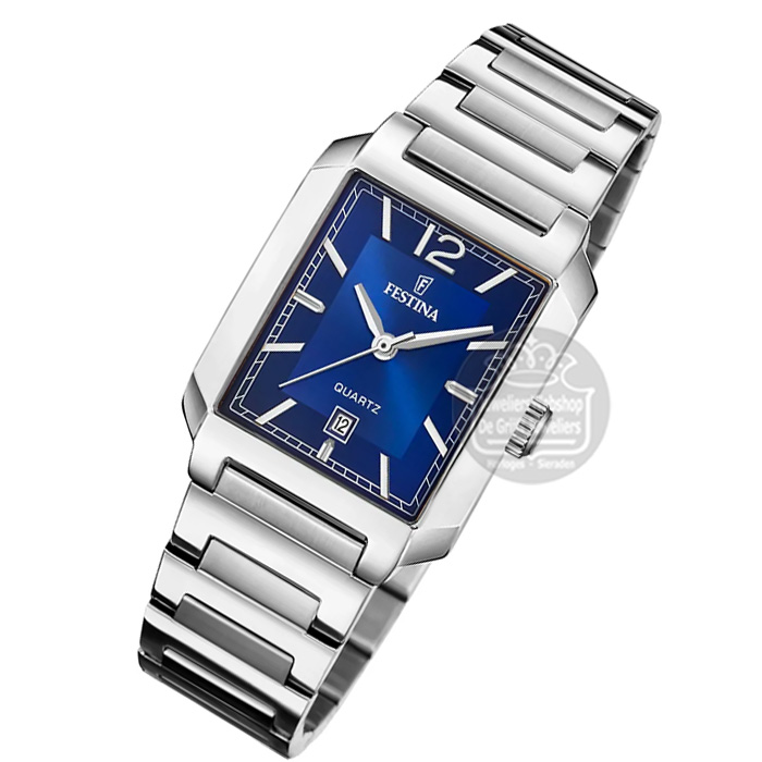 Festina F20679-3 dameshorloge On the Square Staal Blauw - Afbeelding 4