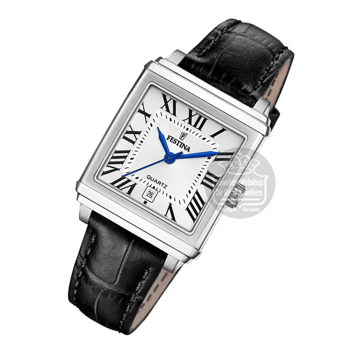 Festina F20682-3 dameshorloge On the Square Zwart Leer - Afbeelding 4