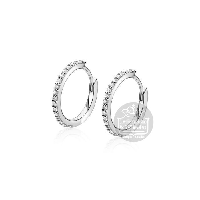 Zinzi Creolen ZIO2831 Zilver Zirconia - Afbeelding 3