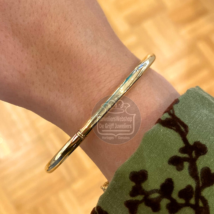 Fjory Gouden Bangle Rond 40-A306104 4mm - Afbeelding 4