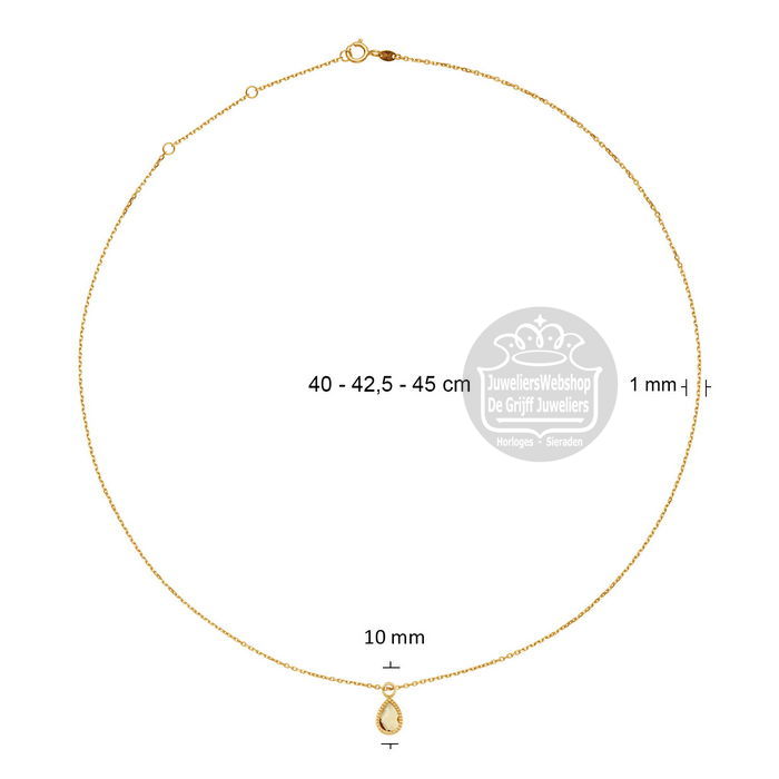 Jackie Gold Amstel Citrine Necklace JKN25.560 - Afbeelding 5