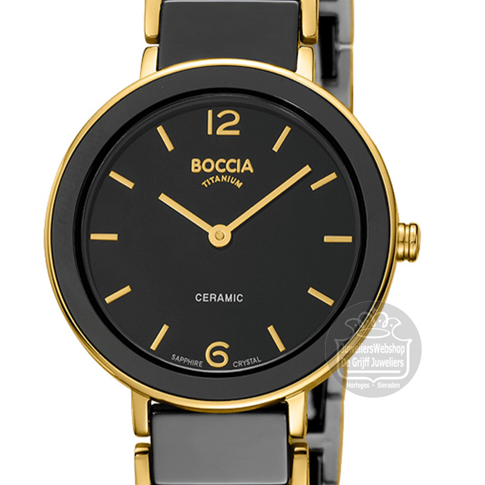 Boccia 3311-04 horloge dames titanium keramiek - Afbeelding 3