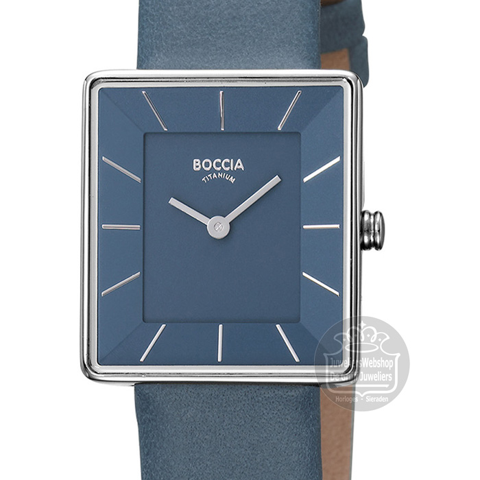 Boccia 3351-08 horloge dames titanium blauw - Afbeelding 3