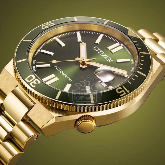 Citizen NJ0232-53X horloge Automatic Goldplated Groen Tsuyosa Shore - Afbeelding 5