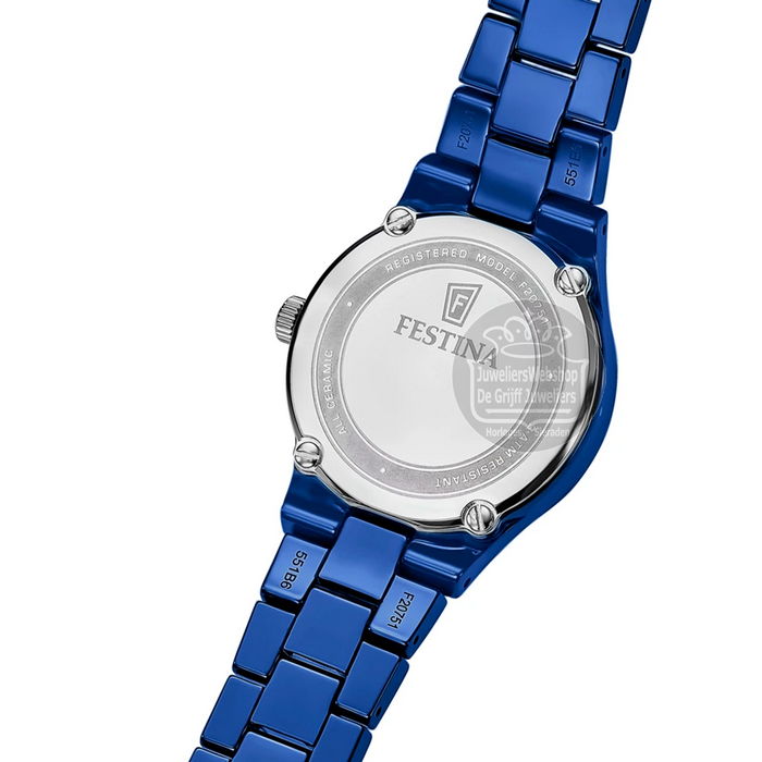 Festina F20751-5 Dameshorloge Ceramic Blauw - Afbeelding 4
