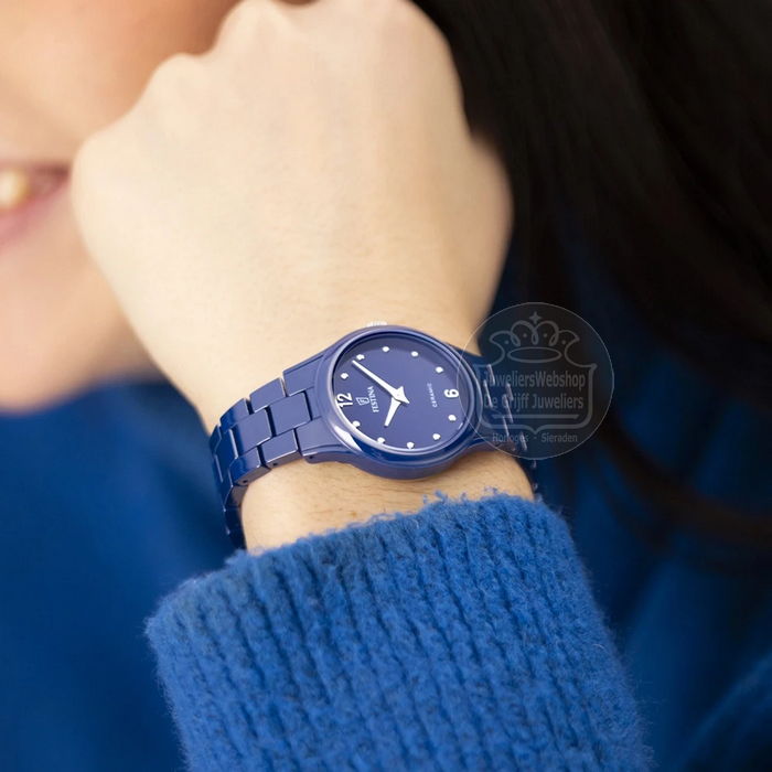 Festina F20751-5 Dameshorloge Ceramic Blauw - Afbeelding 6