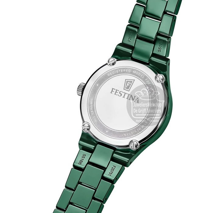 Festina F20751-6 Dameshorloge Ceramic Groen - Afbeelding 4