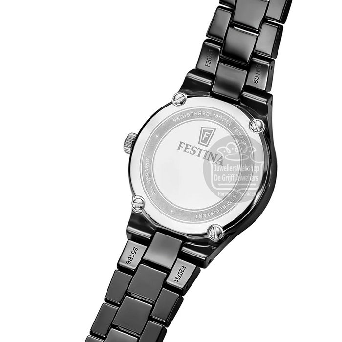 Festina F20751-7 Dameshorloge Ceramic Zwart - Afbeelding 4
