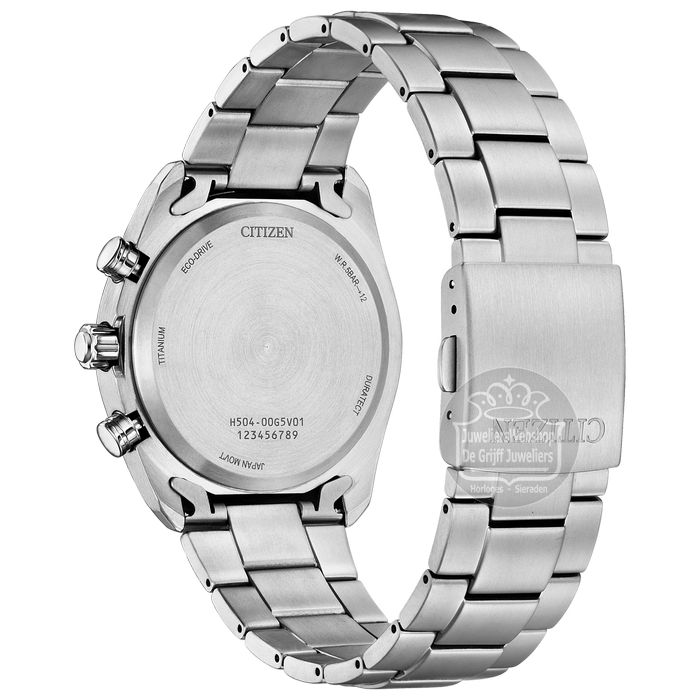 Citizen AT2590-59L horloge Eco-Drive Chrono Titanium Blauw - Afbeelding 3