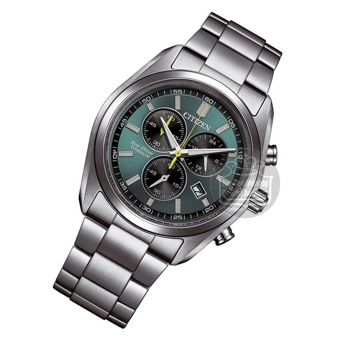 Citizen AT2590-59X horloge Eco-Drive Chrono Titanium Groen - Afbeelding 5