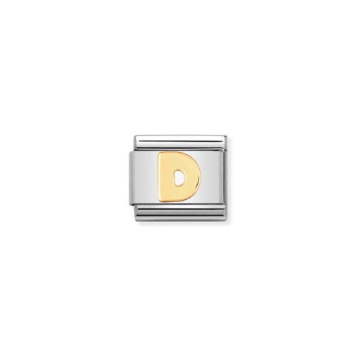 Nomination Schakel 030101/04 Letter D Goud