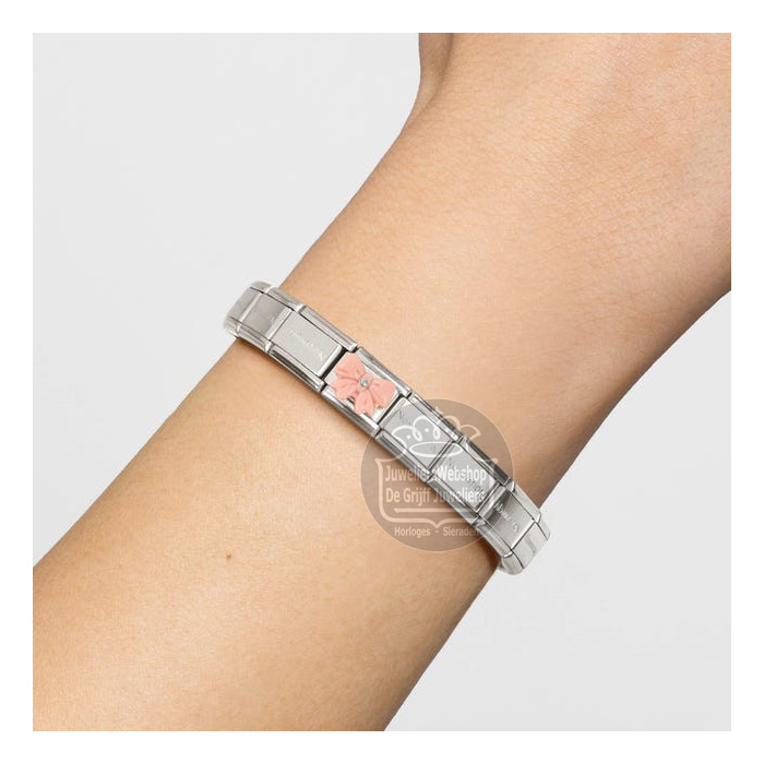 Nomination Schakel 330509/21 Roze Strik Zilver - Afbeelding 3