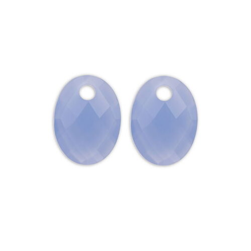 Sparkling Jewels Eardrops Milky Blue Jade Medium Oval EAGEM68-MO