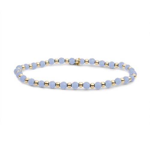 Sparkling Jewels Milky Blue Jade Interstellar Armband SBG-GEM68-3MM-MIX