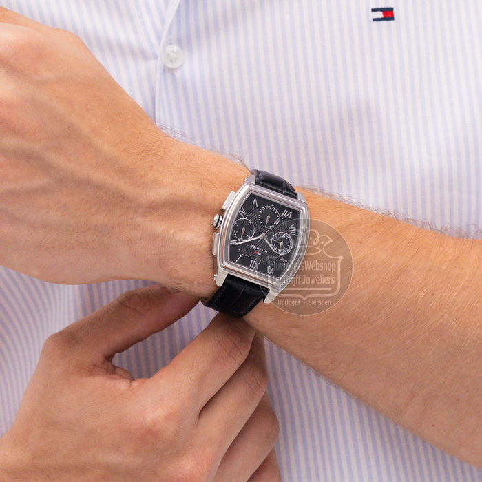 Tommy Hilfiger Horloge TH1710761 Oxford Multi-Functie Zwart - Afbeelding 4