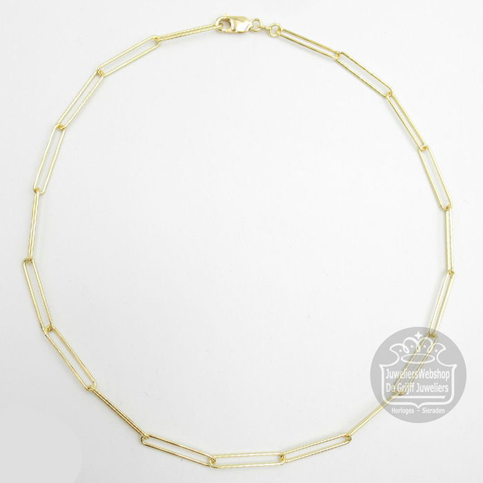 Mori Gold Filté 14 Karaat CFE/ Paperclip Collier 40-GF-CFERL04145 45cm - Afbeelding 3