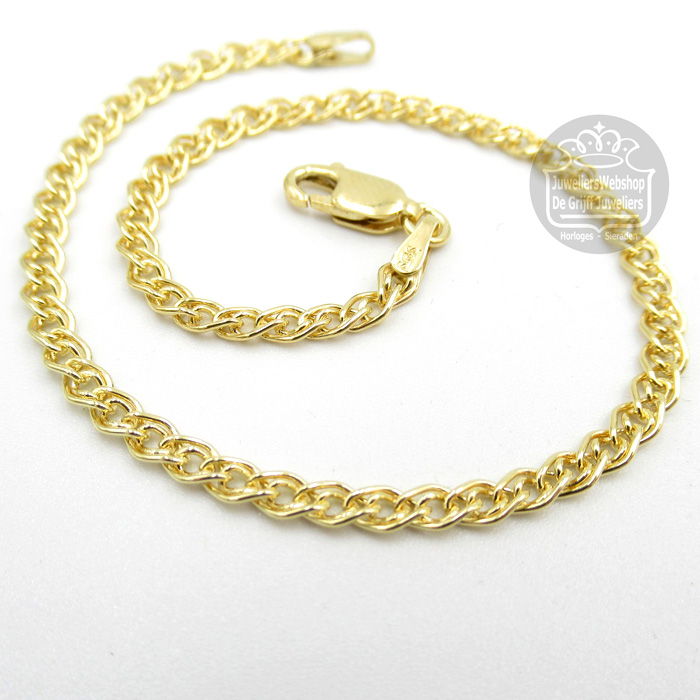 Mori Gold Filté 14 Karaat Fantasie Armband 40-GF-GMS03019 19cm - Afbeelding 3