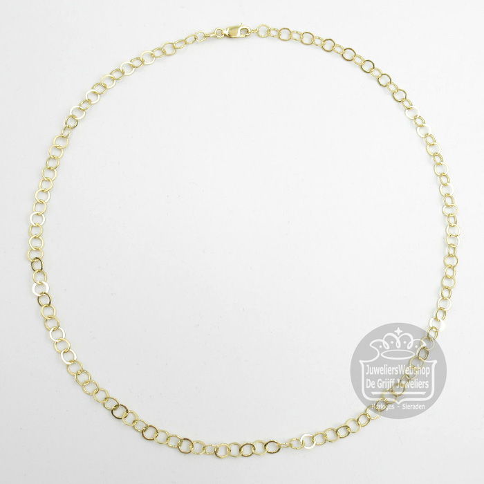 Mori Gold Filté 14 Karaat Plat Cirkel Collier 40-GF-PCS04645 45cm - Afbeelding 3