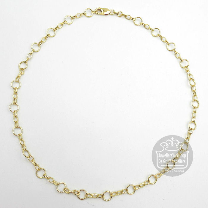 Mori Gold Filté 14 Karaat Fantasie Collier 40-GF-ROS07345 45cm - Afbeelding 3