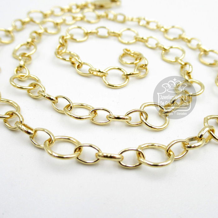 Mori Gold Filté 14 Karaat Fantasie Collier 40-GF-ROS07345 45cm - Afbeelding 4