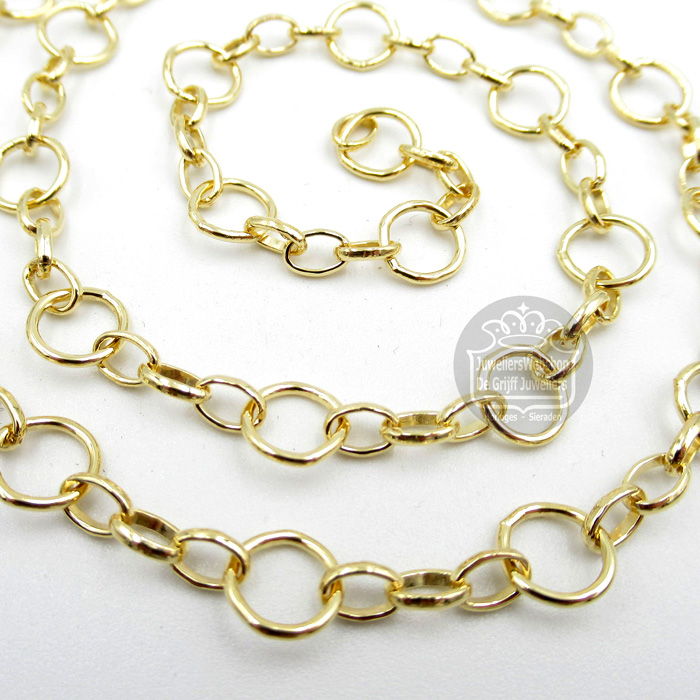 Mori Gold Filté 14 Karaat Fantasie Collier 40-GF-ROS07345 45cm - Afbeelding 5