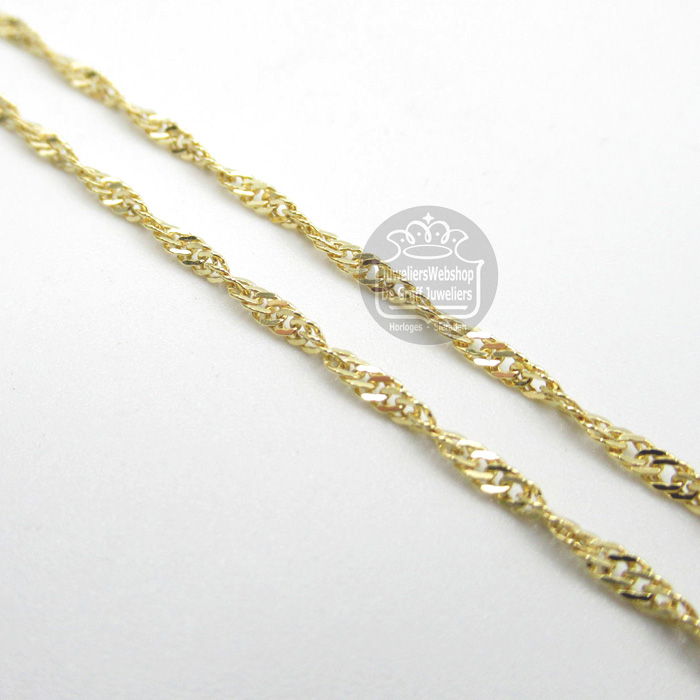 Mori Gold Filté 14 Karaat Singapore Collier 40-GF-SIN01845 45cm - Afbeelding 4