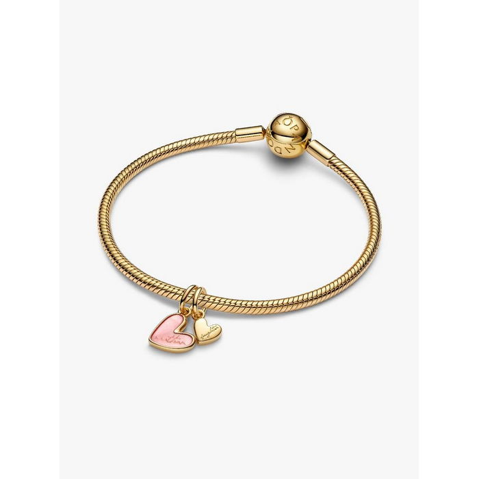 Pandora Bedel Goldplated Deelbare Moeder Dochter Charm 763766C01 - Afbeelding 4