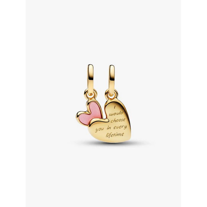 Pandora Bedel Goldplated Deelbare Moeder Dochter Charm 763766C01 - Afbeelding 5