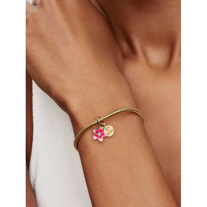 Pandora bedel Goldplated Disney Vaiana Bloem Charm 763845C01 Collabs - Afbeelding 3