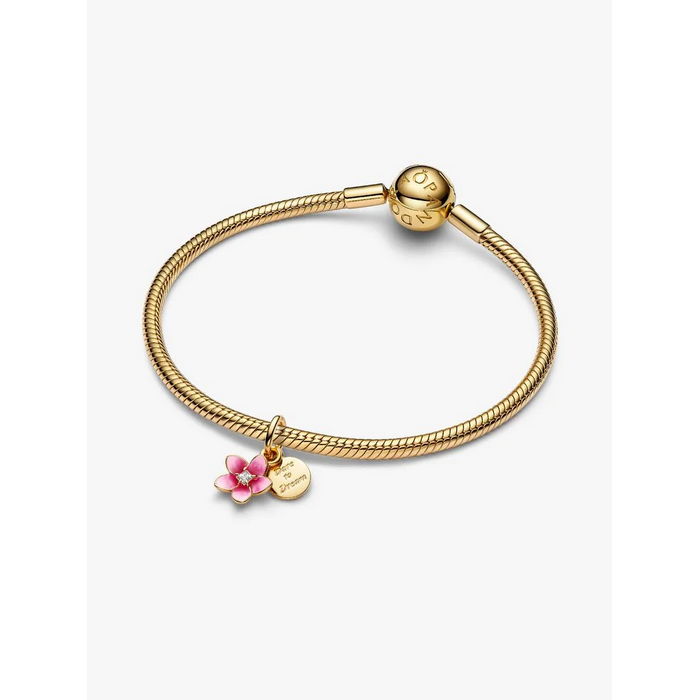 Pandora bedel Goldplated Disney Vaiana Bloem Charm 763845C01 Collabs - Afbeelding 4