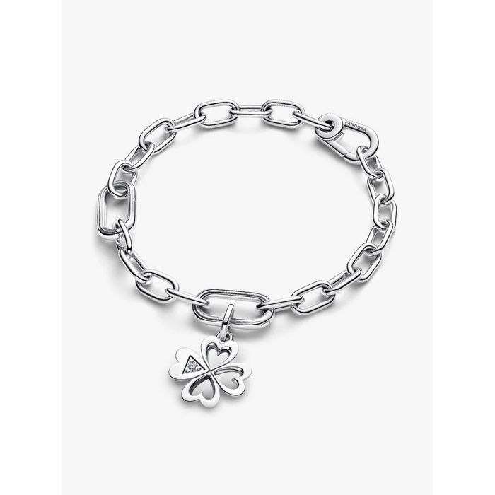 Pandora Bedel Silver Hartjes Klavertjevier Hangende Charm 793034C01 - Afbeelding 3