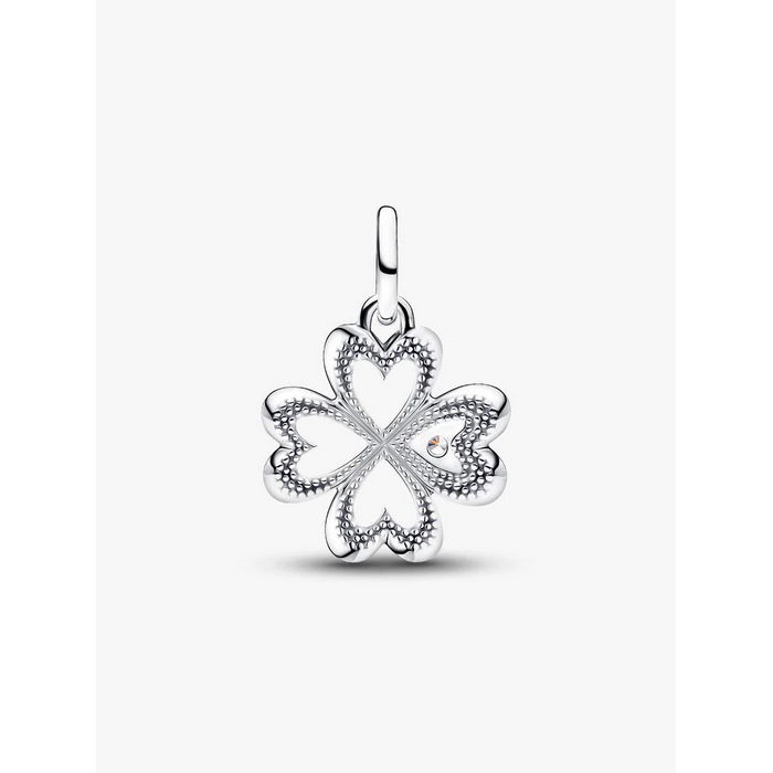 Pandora Bedel Silver Hartjes Klavertjevier Hangende Charm 793034C01 - Afbeelding 4