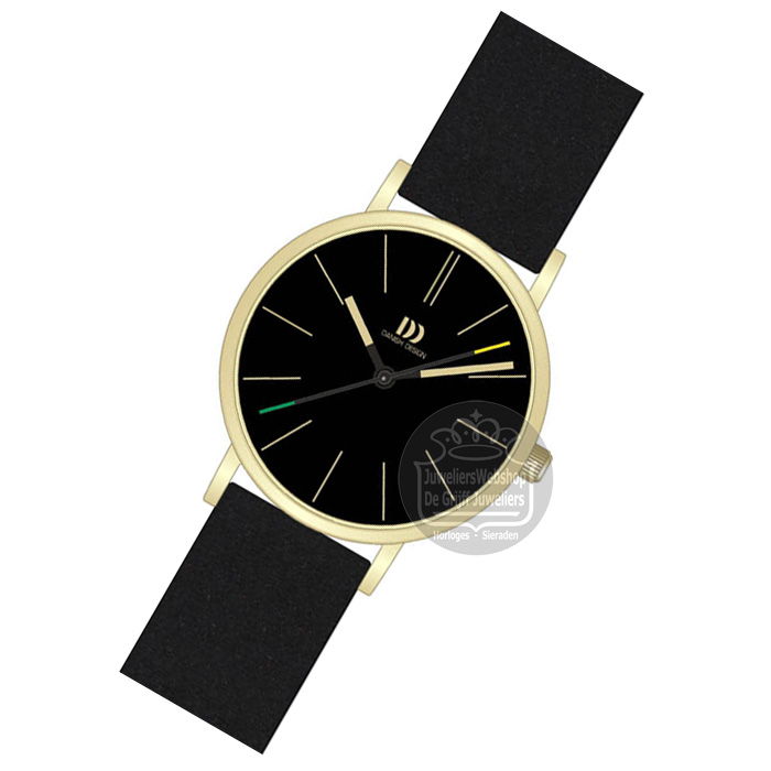 Danish Design horloge IV11Q1313 goldplated zwart - Afbeelding 3