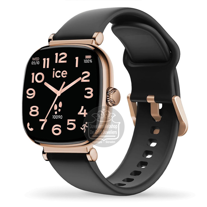 Ice-Smart 2.0 Square 025890 Rosé goldplated zwart - Afbeelding 4