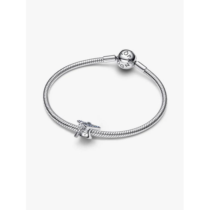 Pandora Bedel Silver Sprankelende Blauwe Afstudeercap Charm 794461C01 - Afbeelding 6