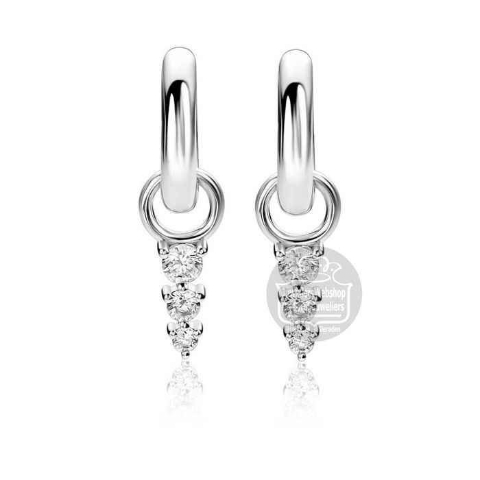 Zinzi Creoolhanger ZICH2887 Zirkonia - Afbeelding 3